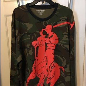 Authentic RL Polo army fatigue sweat shirt